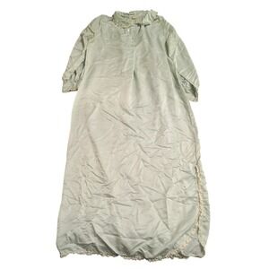 Leonora Vintage Nightgown‎ Womens Small Mint Green Satin Lace Trim Regencycore
